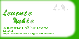 levente muhle business card